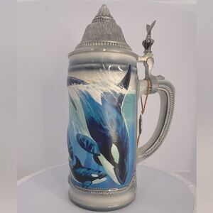 Sea World Killer Whale Stein Limited Edition Collector Series Vintage  1991